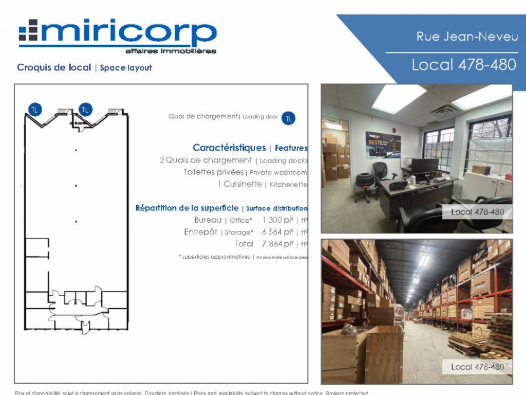 Industrial Spaces for Lease in Longueuil