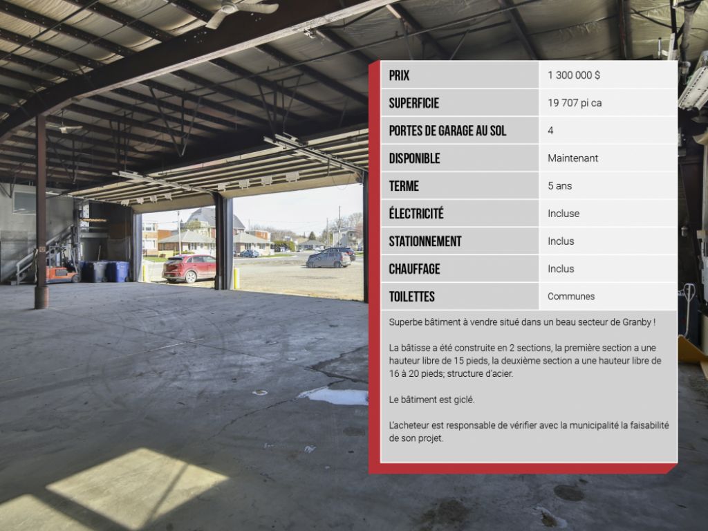 Bâtiment commercial À VENDRE