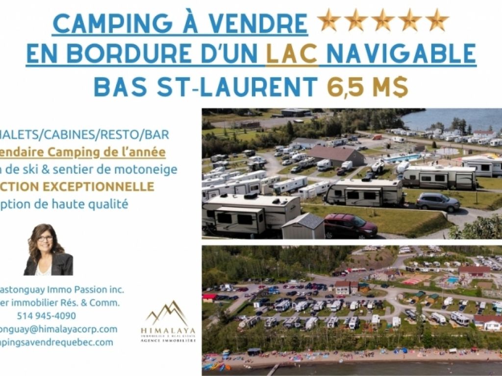 5-Star Camping for Sale in the Heart of Bas-Saint-Laurent