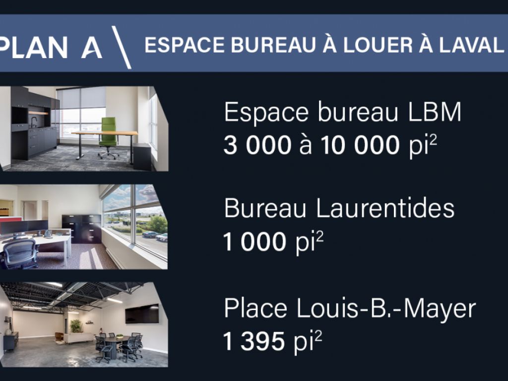 LOCAL  LOUER 1000 pi2 - LAVAL 