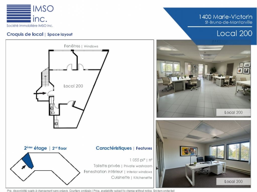 Office and Light Industrial Spaces for Lease in Saint-Bruno