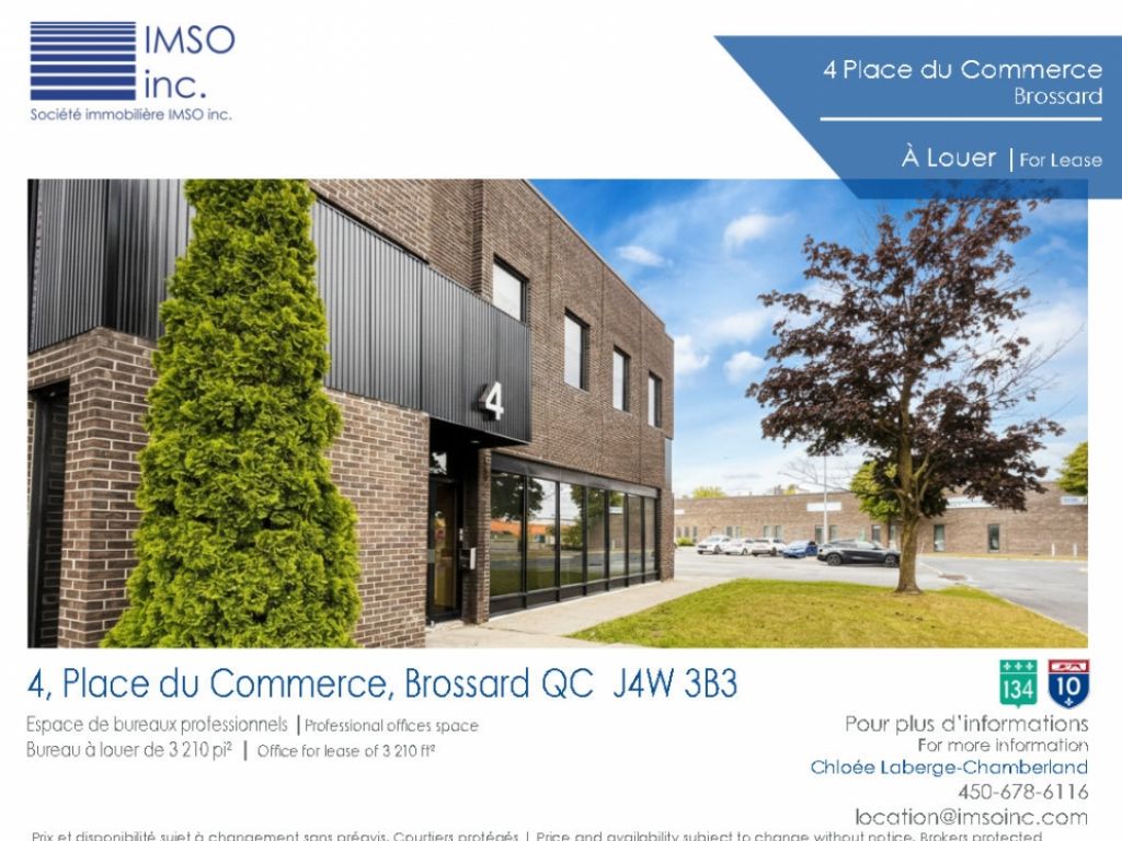 Professional Office Space for Lease in Brossard