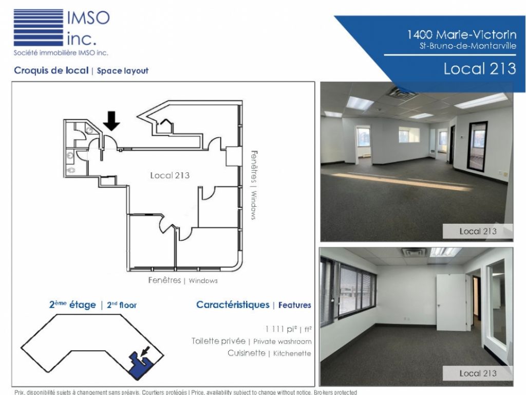 Office and Light Industrial Spaces for Lease in Saint-Bruno