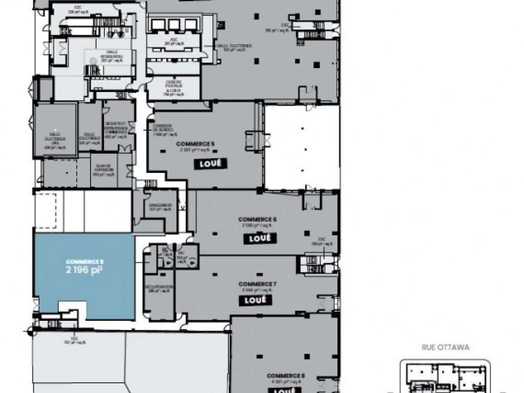 Commercial retail spaces for rent GRIFFINTOWN
