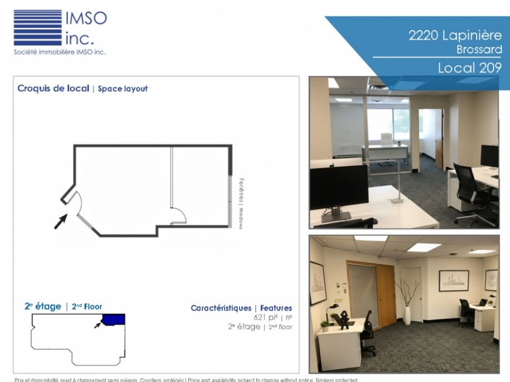 Professional and Commercial Office Space for Lease in Brossard