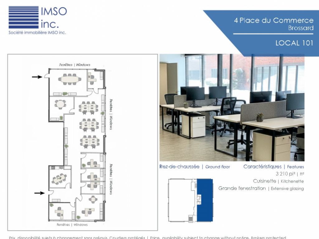 Professional Office Space for Lease in Brossard