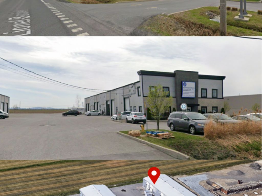 Turnkey Industrial Space  1,800 sq ft + Mezzanine, 14′ Garage Door, Compressor & Racking Included (Varennes)